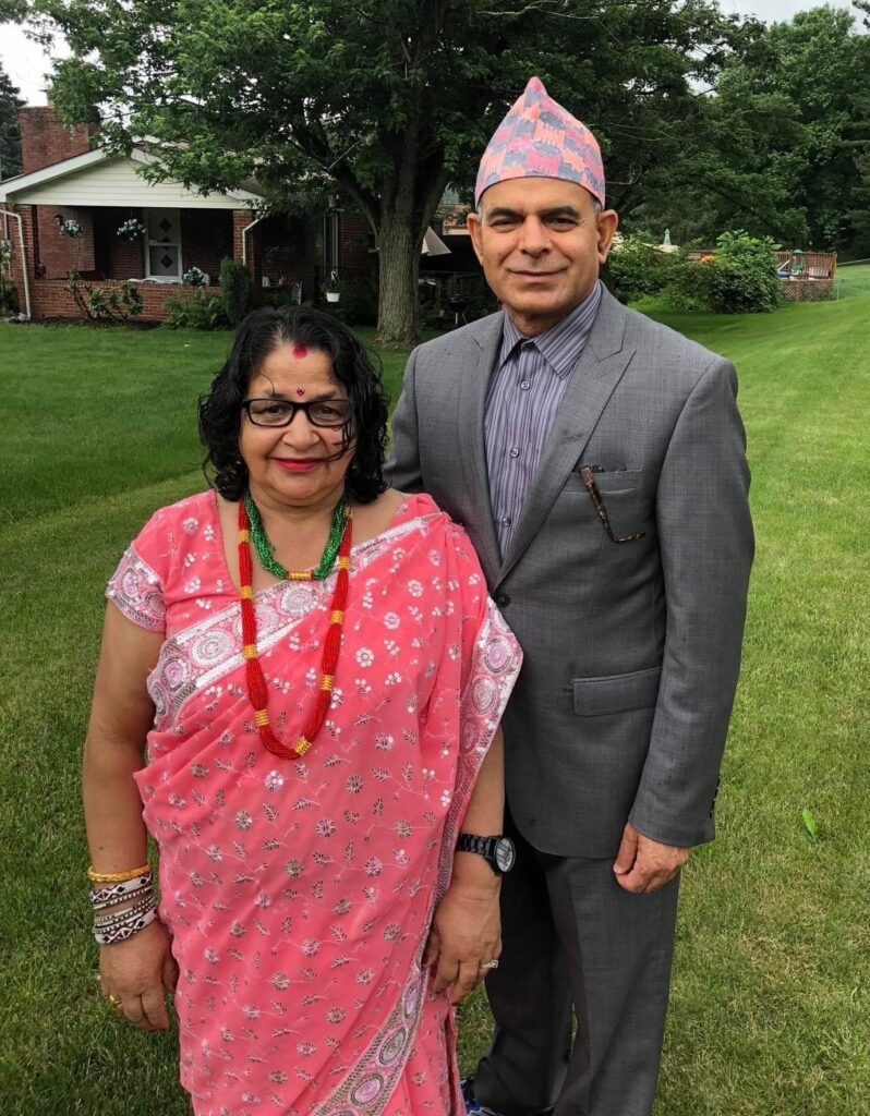 Jawala Regmi and his wife Goma